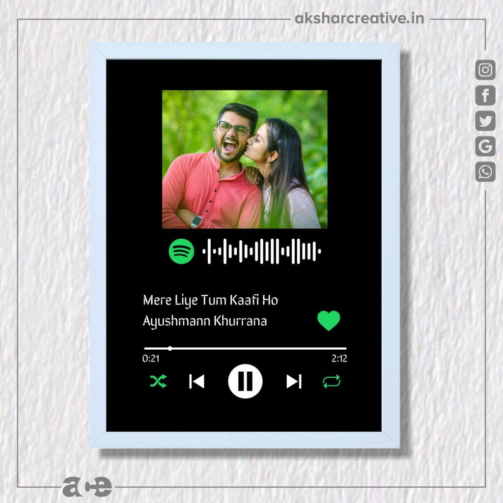 Spotify Frame with Scan Code Akshar Creative Enterprise