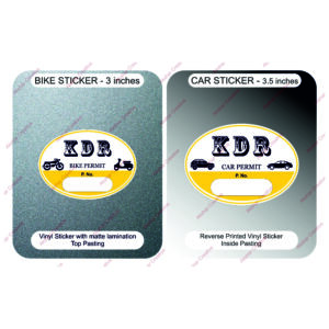 Oval Parking Permit Stickers